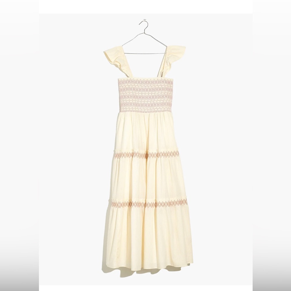 Madewell smocked maxi dress size Small